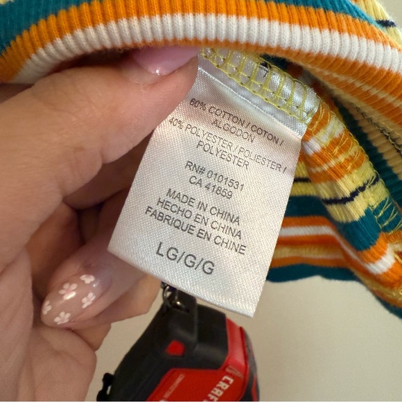 Care Bears Sunshine Bear Embroidered Halter Tank Top Sz  Large 90s Y2K 80s retro - Picture 3 of 7